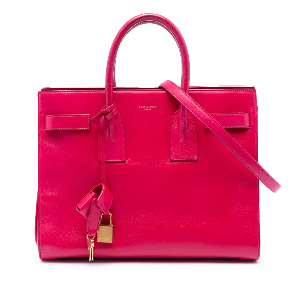 Pre-Loved Saint Laurent Small Leather Sac De Jour Satchel